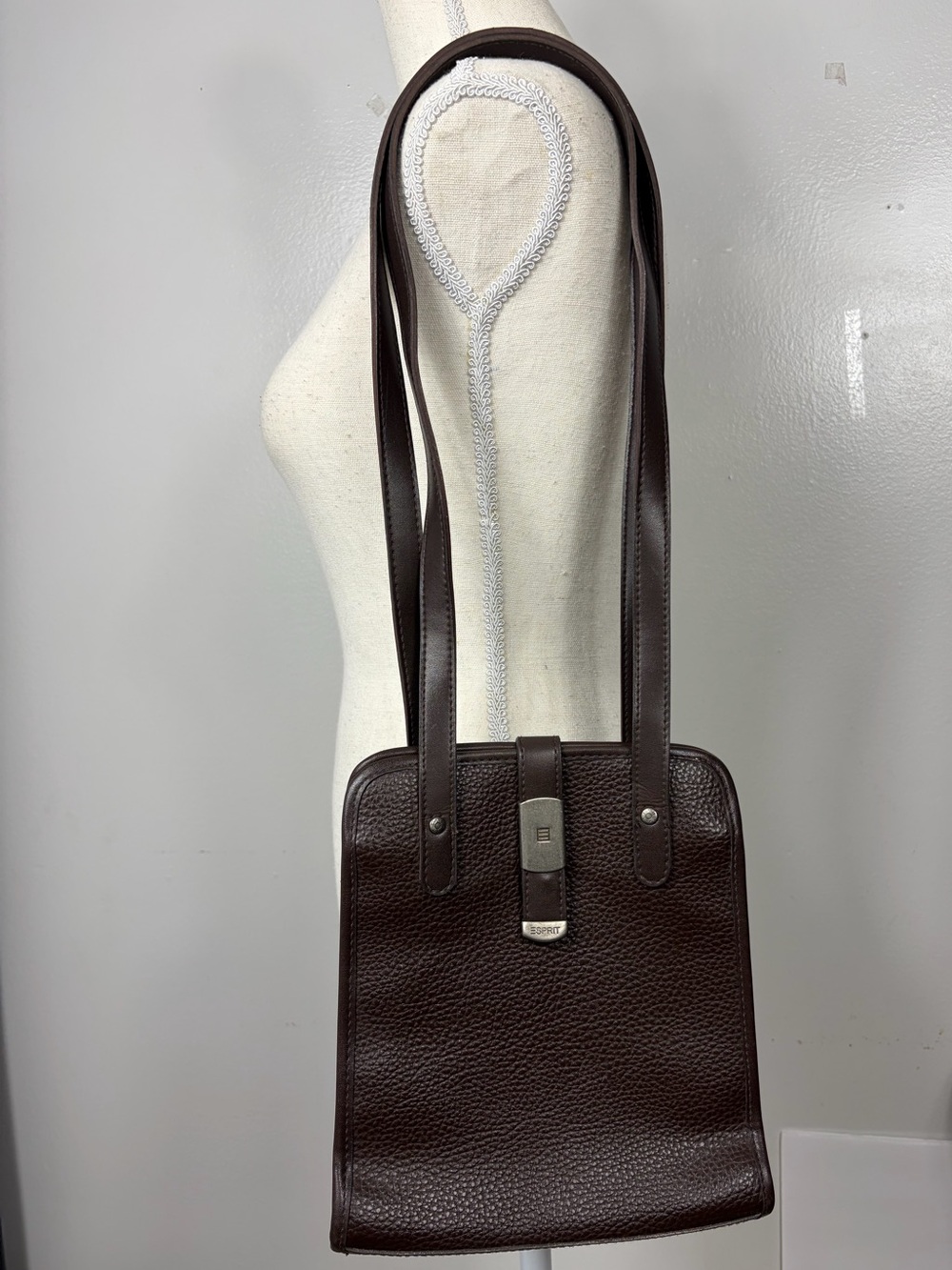 Vintage Esprit Leather messenger shoulder bag